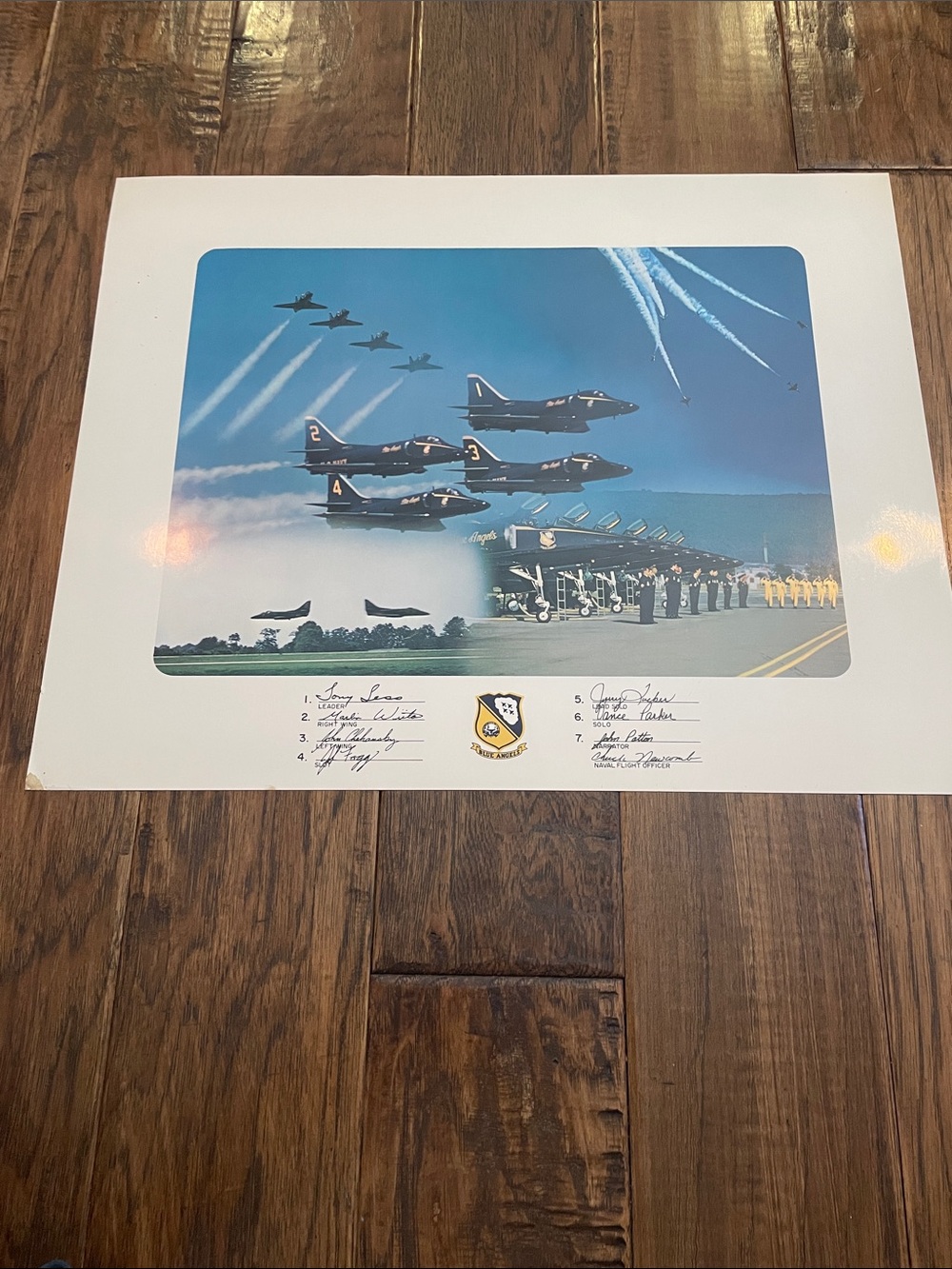 Blue Angels Jet Squadron Signed Wall Art Print